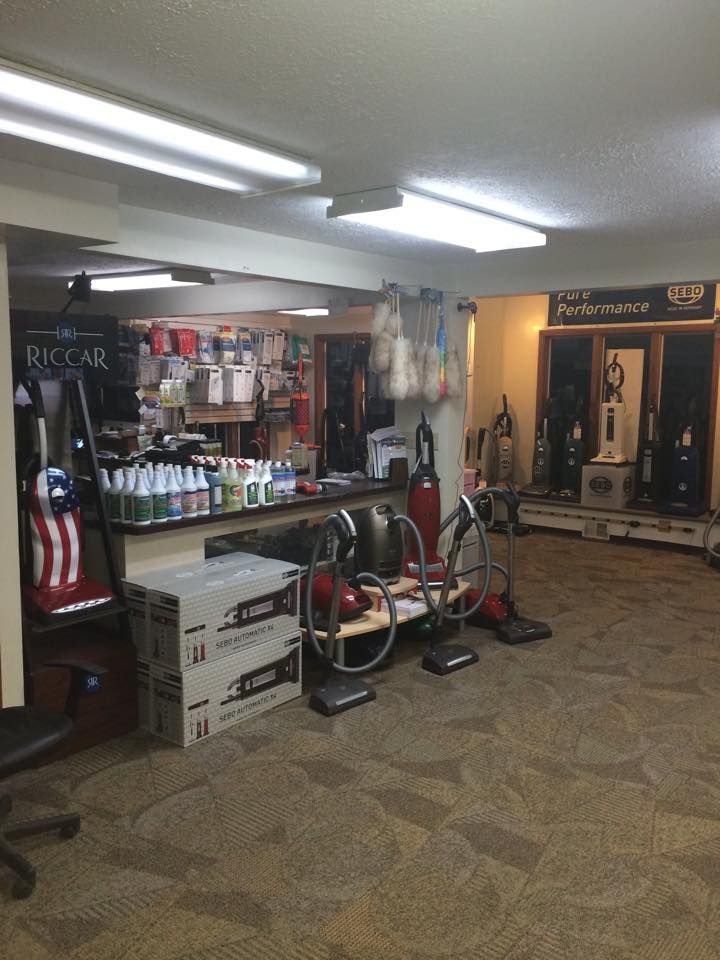 Vacuum displays and floorcare supplies inside Action Vacuum